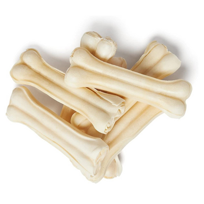 Bells N Furs 5 Inch Pressed Rawhide Chew Bones for Dogs