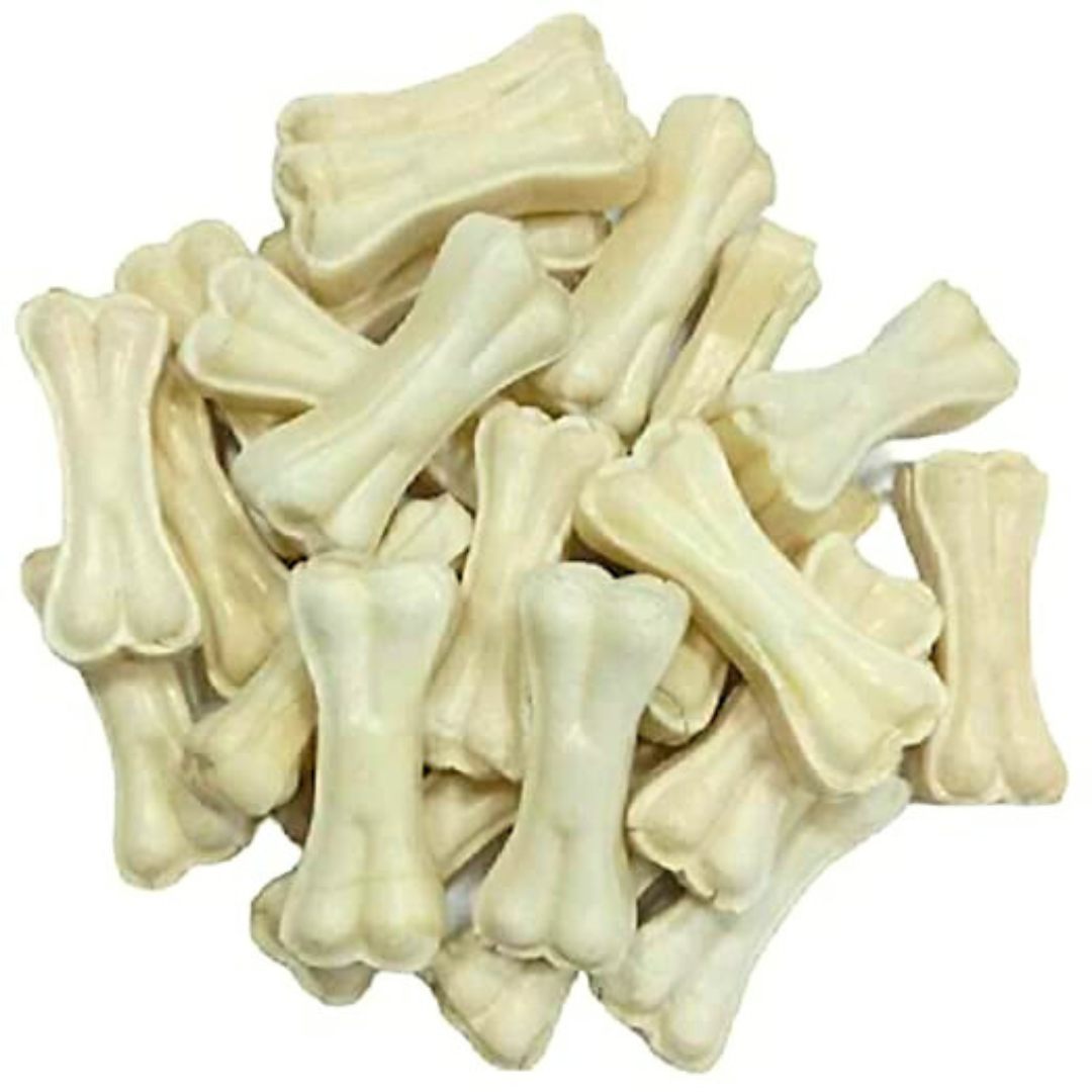 Bells N Furs 3 Inch Pressed Rawhide Chew Bones for Dogs