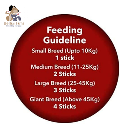 Bells N Furs Chicken & Mutton Rawhide Munchy Sticks for Dogs