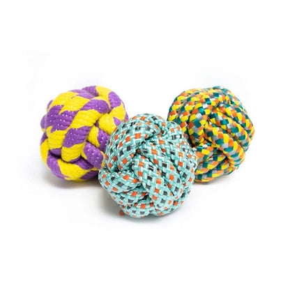 Bells N Furs Cotton Knotted Ball Rope Toy for Dogs