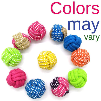 Bells N Furs Cotton Knotted Ball Rope Toy for Dogs