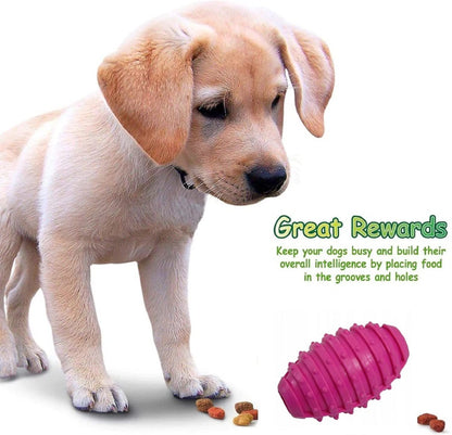 Bells N Furs Rubber Rugby Squeaky Toy for Cats and Dogs