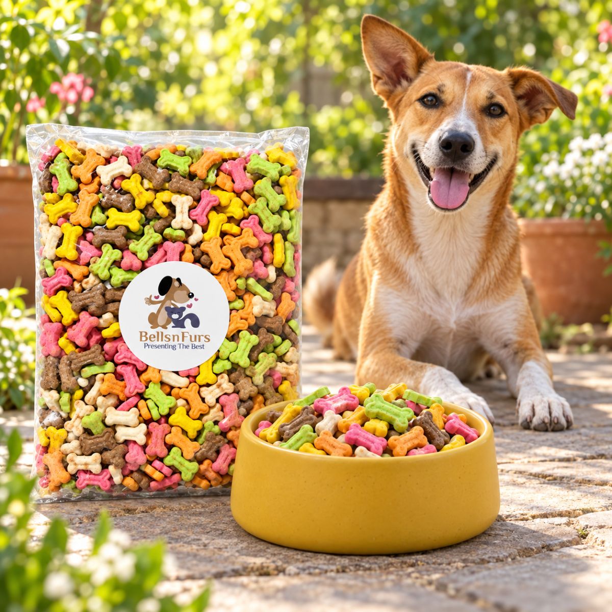 Bells N Furs Baked Assorted Flavour Dog Biscuits