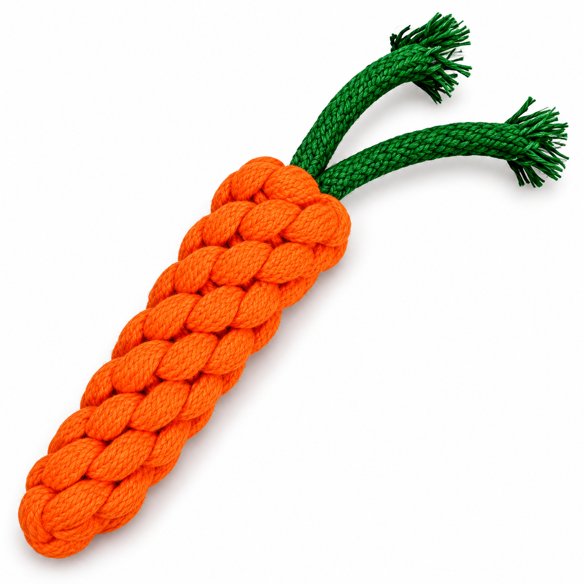 Bells N Furs Cotton Knotted Carrot Rope Toy for Dogs