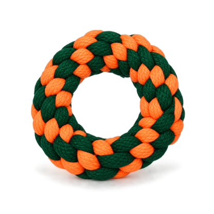 Bells N Furs Knotted Jute Ring Rope Toy for Dogs