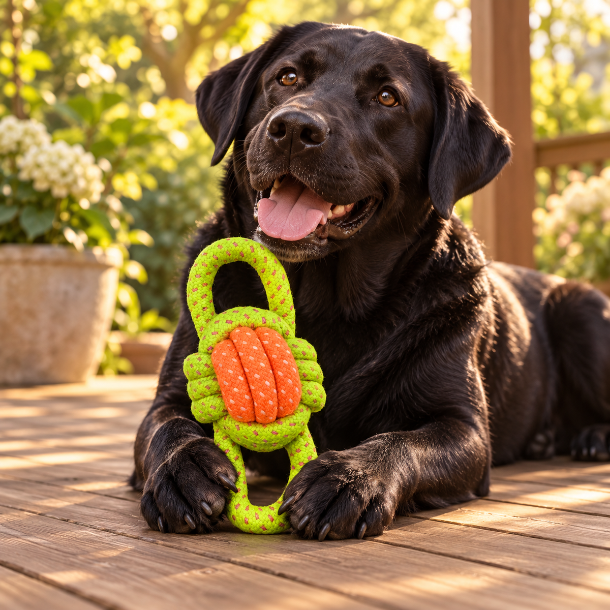Bells N Furs Cotton Knotted Butterfly Ball Rope Toy for Dogs