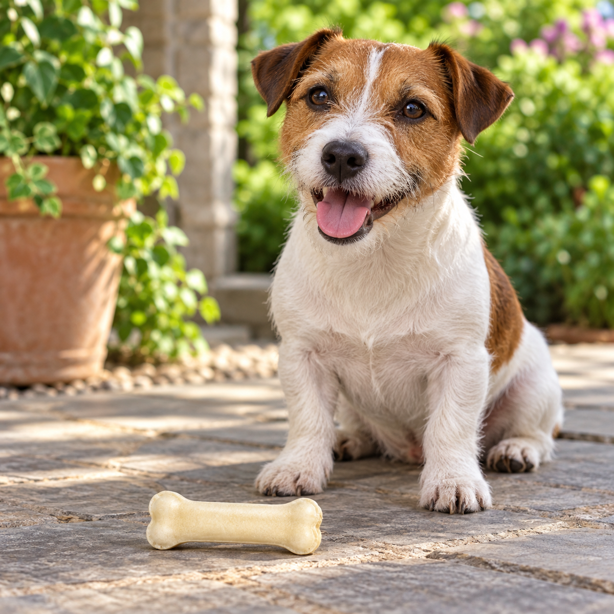 Bells N Furs 3 Inch Pressed Rawhide Chew Bones for Dogs