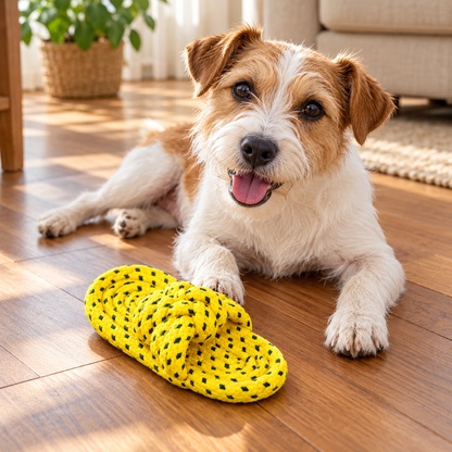 Bells N Furs Cotton Rope Slipper Toy for Dogs