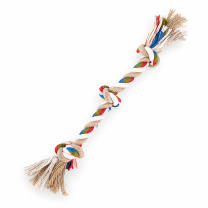 Bells N Furs Cotton Three-Knot Rope Toy for Dogs