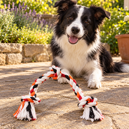 Bells N Furs Cotton Three-Knot Rope Toy for Dogs