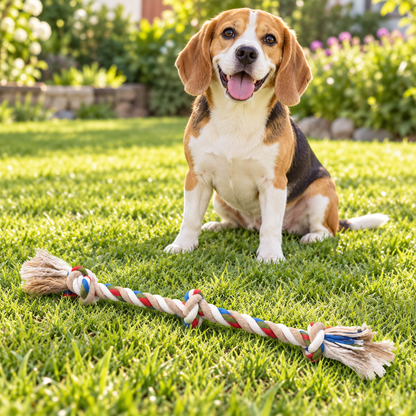 Bells N Furs Cotton Three-Knot Rope Toy for Dogs