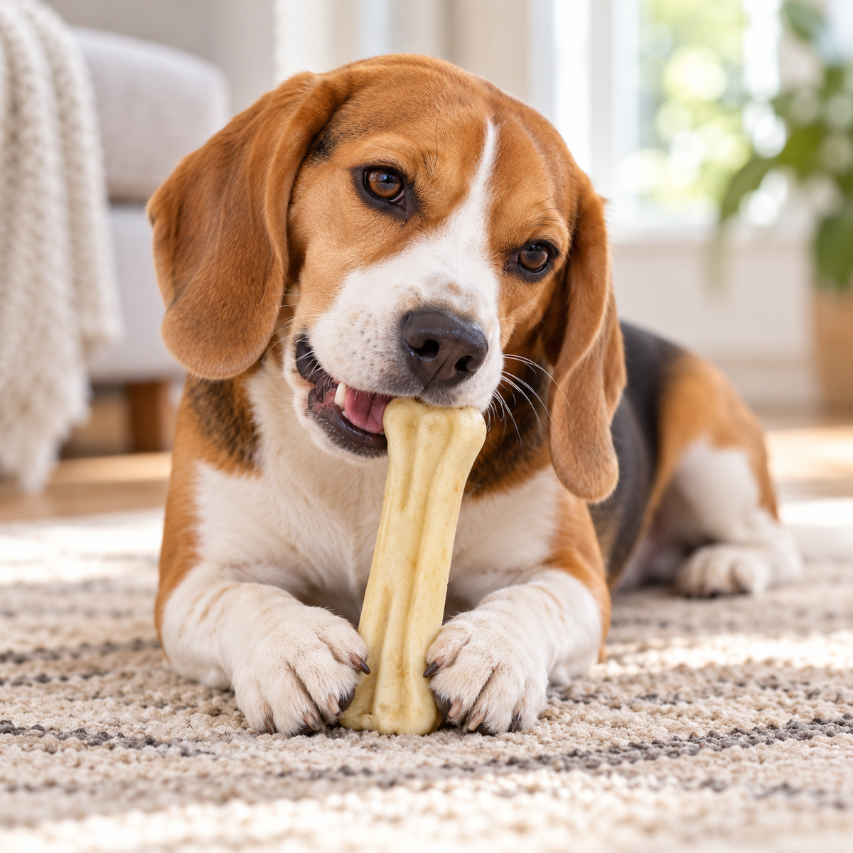 Bells N Furs 5 Inch Pressed Rawhide Chew Bones for Dogs