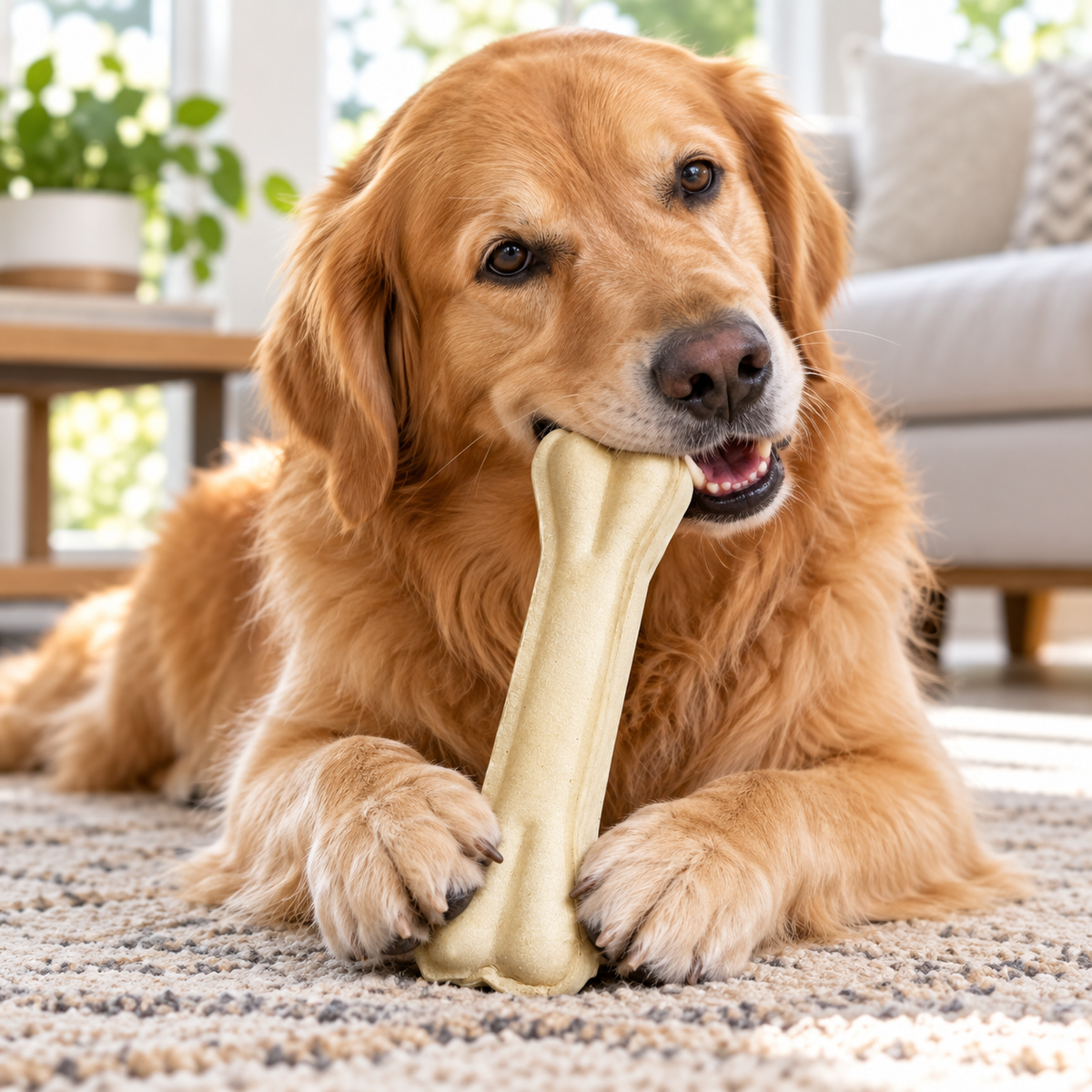 Bells N Furs 8 Inch Pressed Rawhide Chew Bones for Dogs