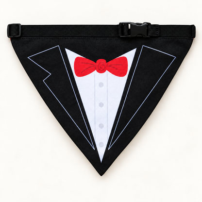 Printed Tux Dog Bandana