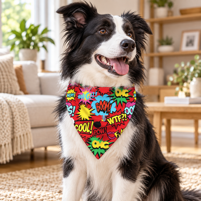 Comic Strip Printed Dog Bandana