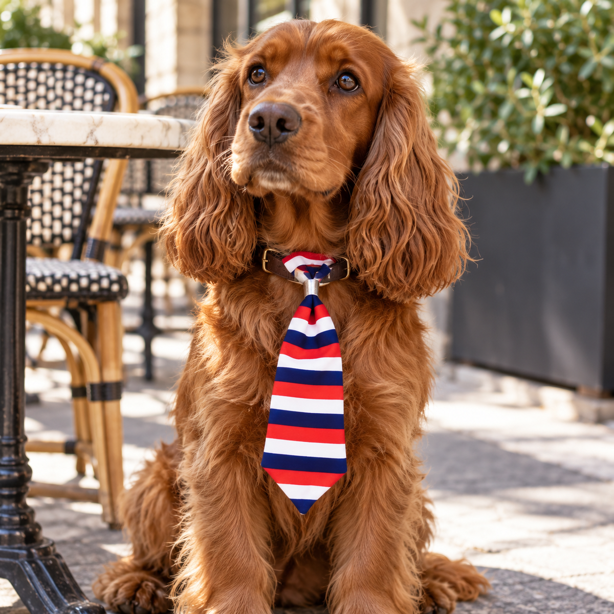Striped Collar Necktie for Dogs