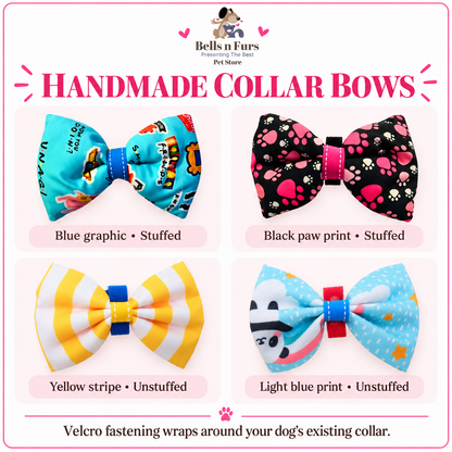 Handmade Padded Collar Bow for Dogs