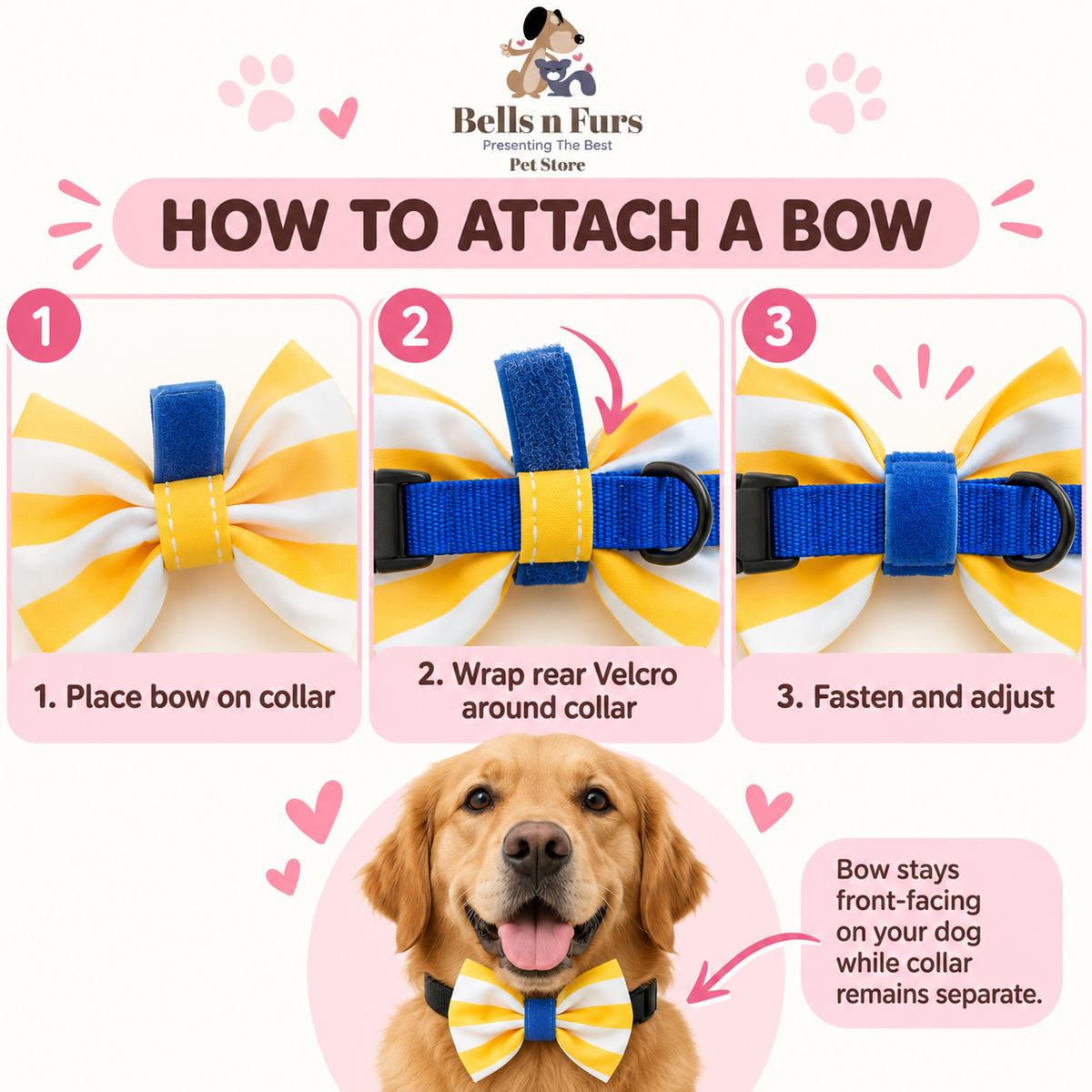 Handmade Classic Collar Bow for Dogs