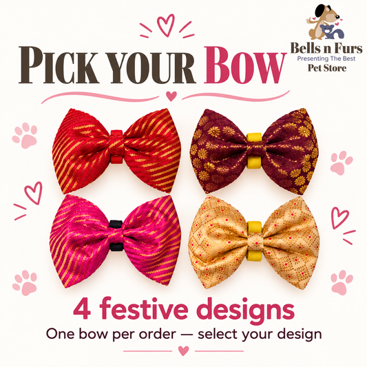 Handmade Festive Bow Tie for Dogs | Brochette