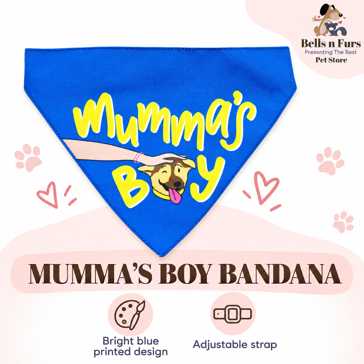 Mumma's Boy Printed Dog Bandana