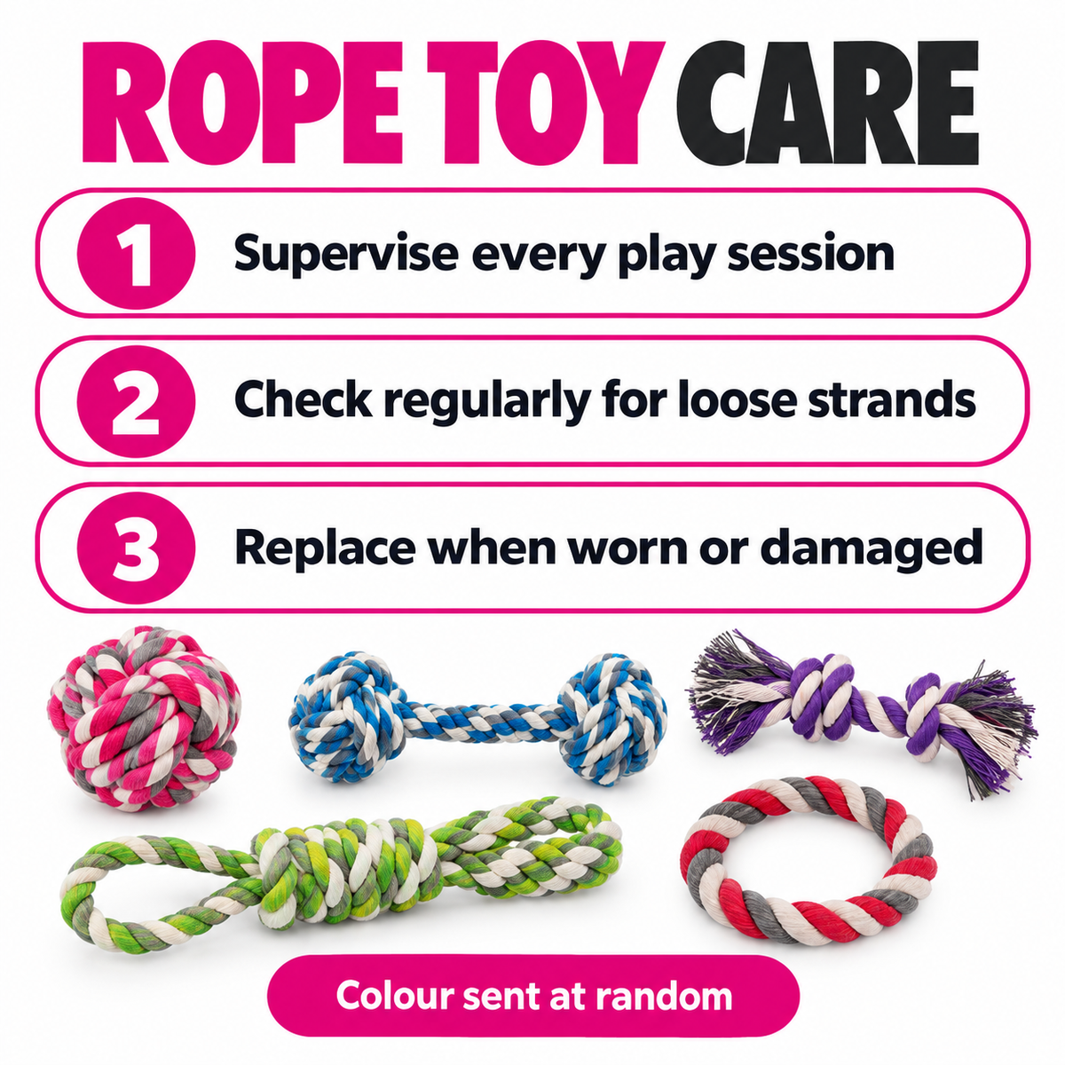 Bells N Furs Cotton Figure-Eight Rope Toy for Dogs