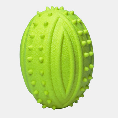 Bells N Furs Rubber Rugby Squeaky Toy for Cats and Dogs